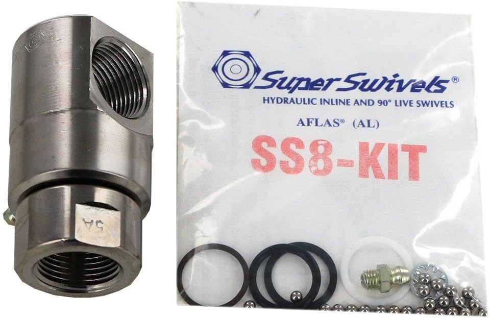 Rittenhouse Super Swivel Heavy-Duty Hose Reel Swivel 1/2-Inch NPT with Repair Kit (Bundle, 2 Items)