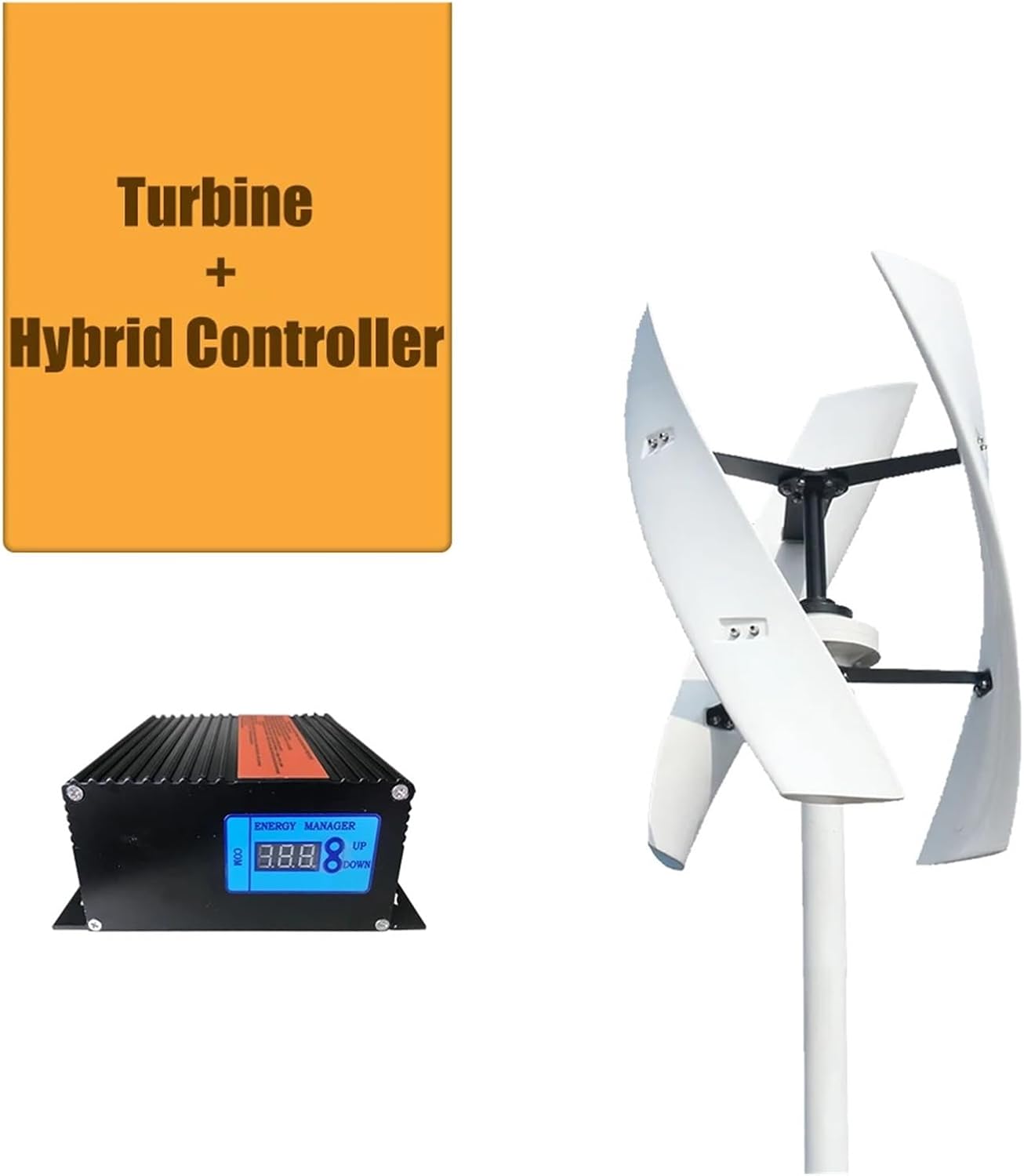 Wind Turbine 25KW 20KW Vertical Generator 12V 24V 48V with MPPT Charge Controller for Home Use Hybrid Charge Industrial Energy(Hybrid Controller,24V_20KW)