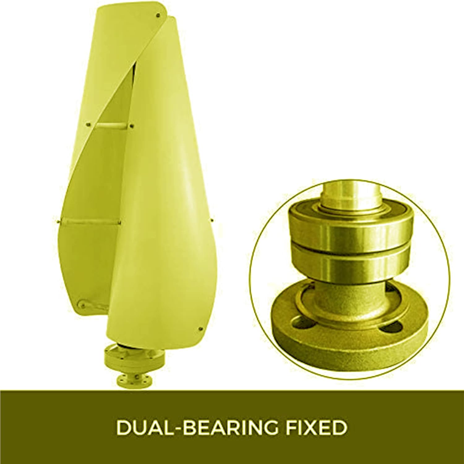 Vertical Spiral Wind Power Turbine Generator, 2000W Helix Magnetic Levitation Axis Wind Turbine Wind Generator Power for Outdoor Garden Boat