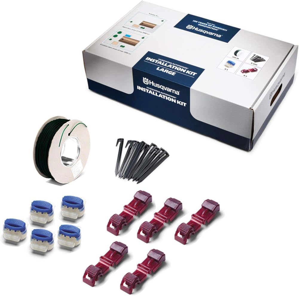 Husqvarna Large Installation Kit for Robotic Automower Lawn Mowers, Black