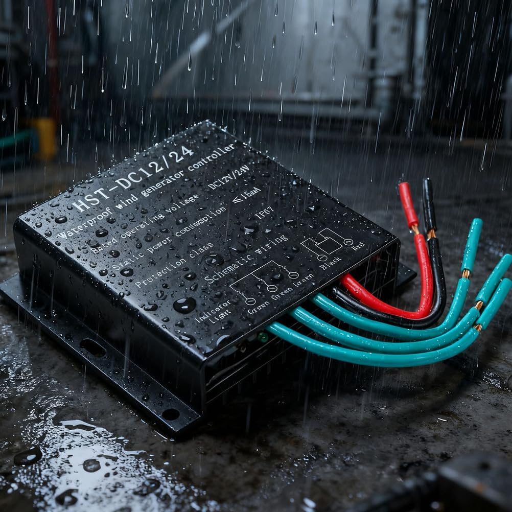 3000W Wind Generator Controller DC 12V 24V 48V 220V IP67 Waterproof Auto-Recognition Wind Turbine Charge Controller for Renewable Energy Systems,12V