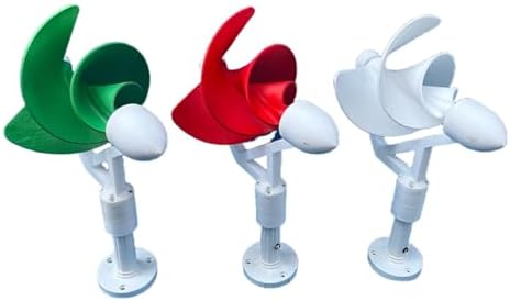 10W Micro Spiral Wind Power Generator - DIY Model, 3-Color (White/Red/Green) Permanent Magnet Breeze Starter with LED Light for Renewable Energy Projects