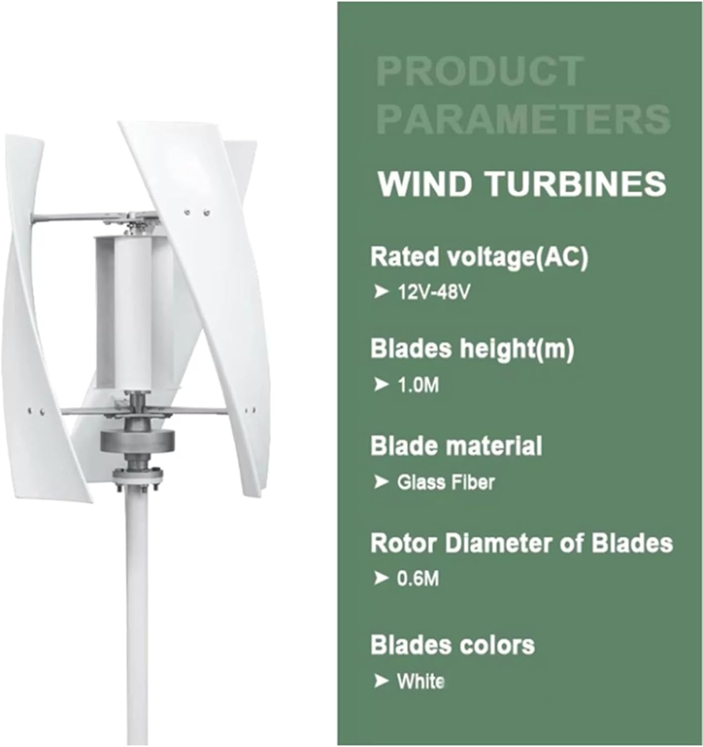 220v, 12000W No Noise Low Speed Vertical Axis Wind Power Turbine Generator12V-220V Windmill Generator Suit for Home/RV/Marine Wind Turbine Generator Kit