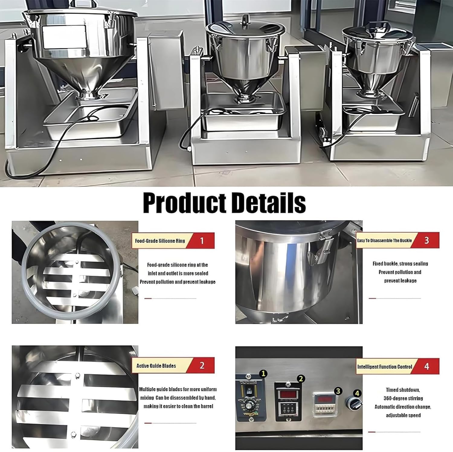 Lab Dry Powder Mixer Mixing Machine,Pharmaceutical Powder Mixing Machine, Chemical Powder Blending Machine, 304 Stainless PowderBlenderLab Dry Dough Powder DrumMixer 40L