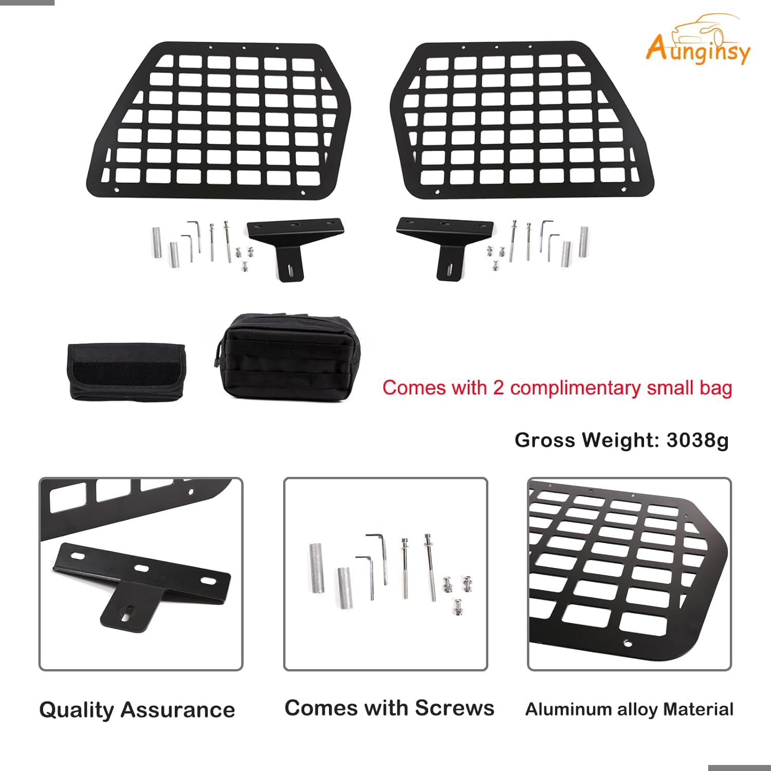 Car Trunk Storage Panel Compatible with Toyota FJ Cruiser 2007-2024 Car Left Right Side Trunk Organizer Storage Rack Shelf Holder Trunk Storage Panel Bracket Tailbox Hanging Bag Grid Frame Accessories