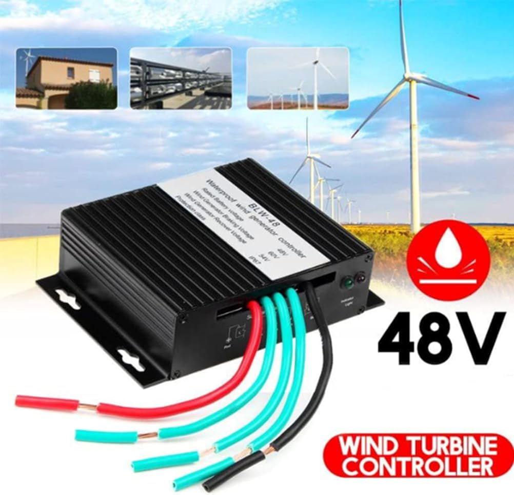12V/24V/48V 12000W MPPT Wind Turbine Generator Controller 16A IP67 Waterproof Wind Generator Controller Auto Power Off Lighting