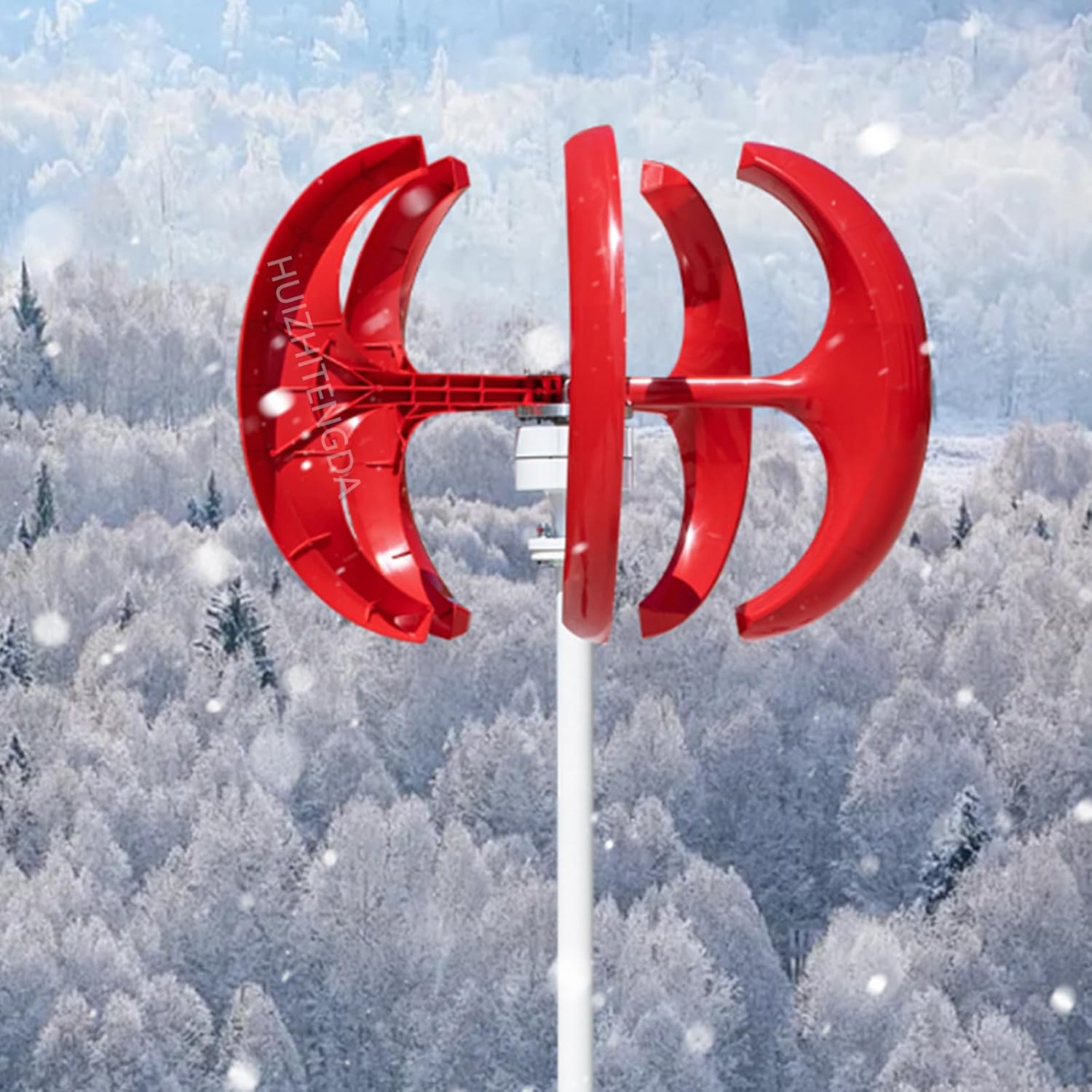 2000W Vertical Wind Turbine Generator Kit, 12V 24V 48V 5 Blades AC Vertical Windmill Wind Turbine Generator with Controller Suitable for Courtyard Lighting