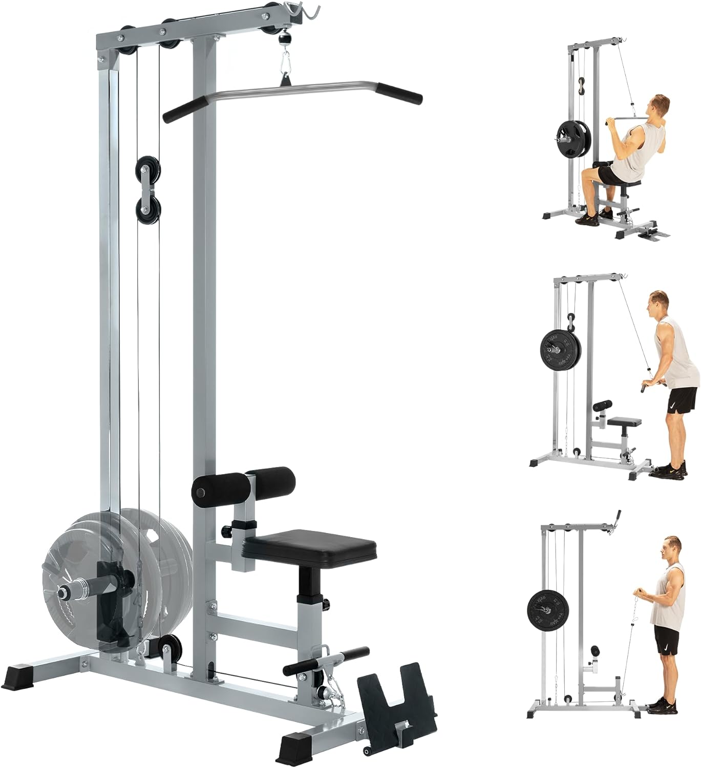 Yes4All LAT Pull Down Machine and Cable Row Tower With Additional Pulley, High & Low Pulley Stations