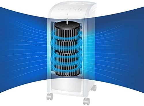 Portable Air Conditioner Fan Office Remote Control Bladeless Space Air Coolers,Ultra- Quiet Single Cool For Bedroom Air Conditioning Unit, house Water- Cooled Portable Cold Air Fan Blue