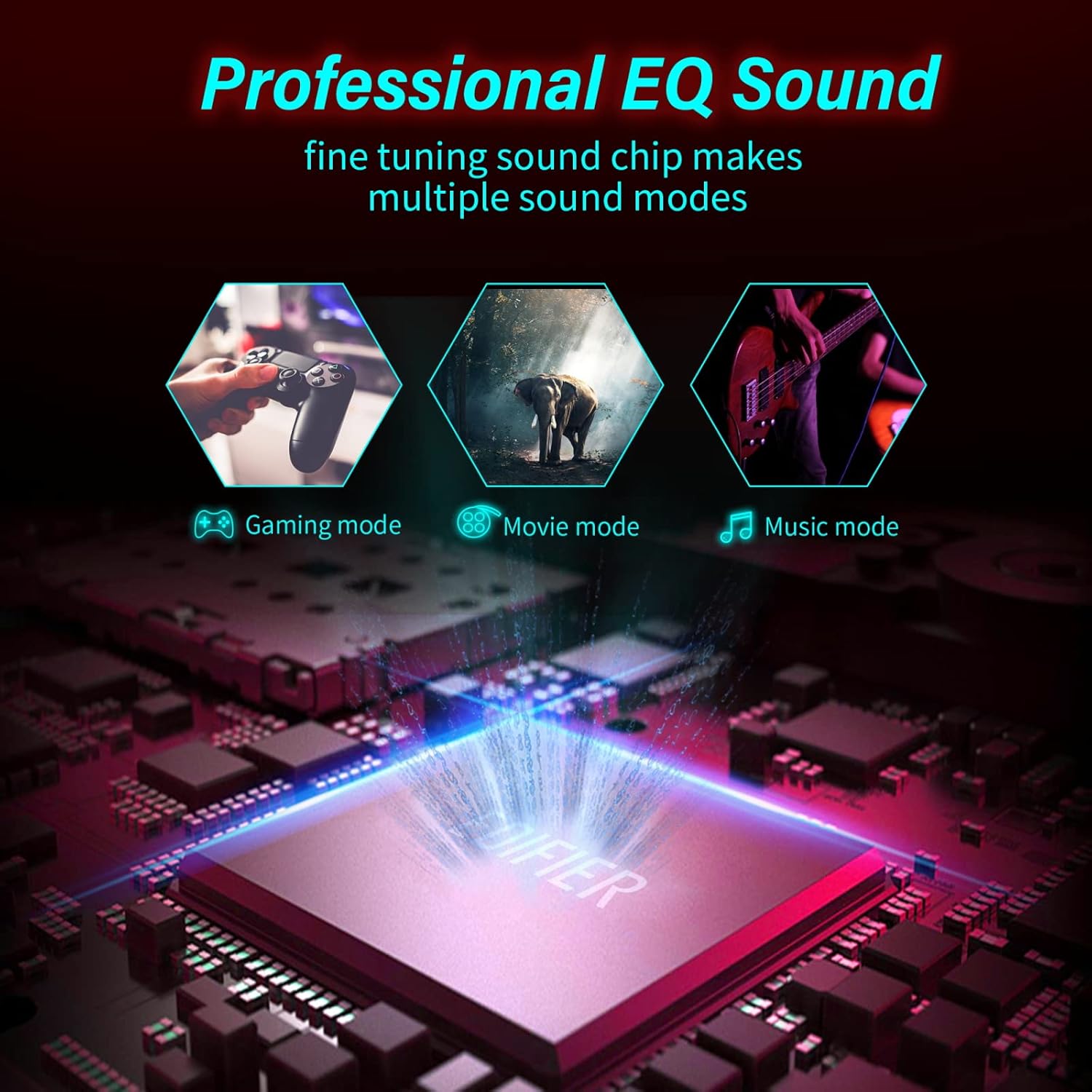 Edifier G2000 32W PC Computer Speakers for Gaming Desktop PC Laptop Mac Computer Woofer Speakers Bluetooth USB 3.5mm AUX Inputs RGB Lights Multimedia Speakers Red