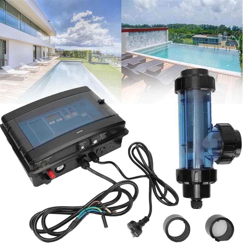 Swimming Pool Chlorinator,Salt Water Pool Chlorinator System,10/15/20/30/50 G/H Salt Chlorine Machine,Chlorine Generator,for Swimming Pool,Spa Water Treatment Machines,10g/h (Size : 50g/h)
