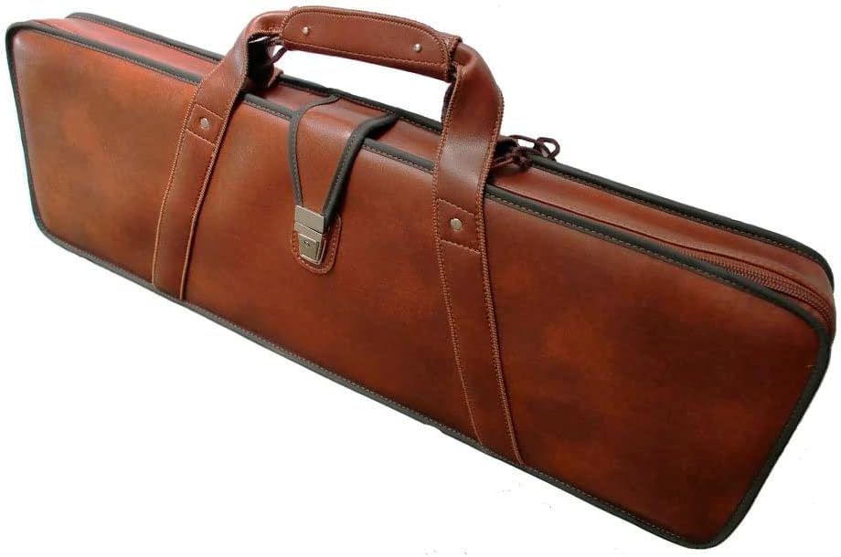 Acropolis Ecoleather Shotgun Case - 29.9” Hard Shell Gun Case With Secure Lock - Handmade Eco Leather Case For Shotgun Protection Case & Hunting Accessories