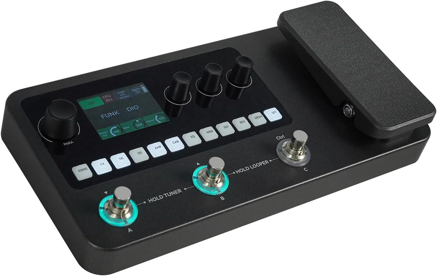 Multi Effects Processor Compact Portable Design with Drum Machine for Electric Bass Guitar Live Studio