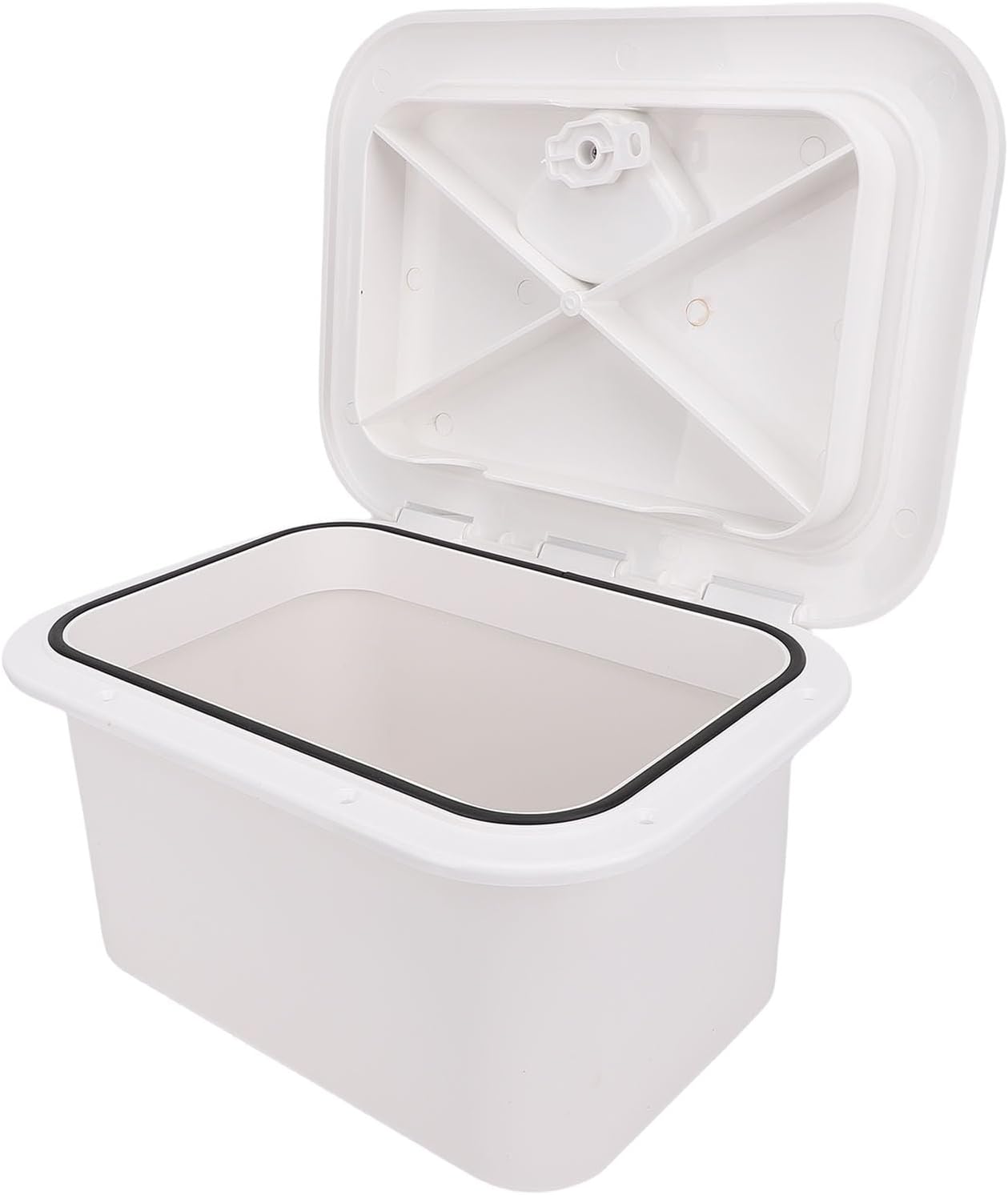 Fishing Gear Organizer Box, Marine Boat Storage Box with Sealing Lid for Bait Fishing Gear Tools Spare Parts, 37.5x27x17.5cm