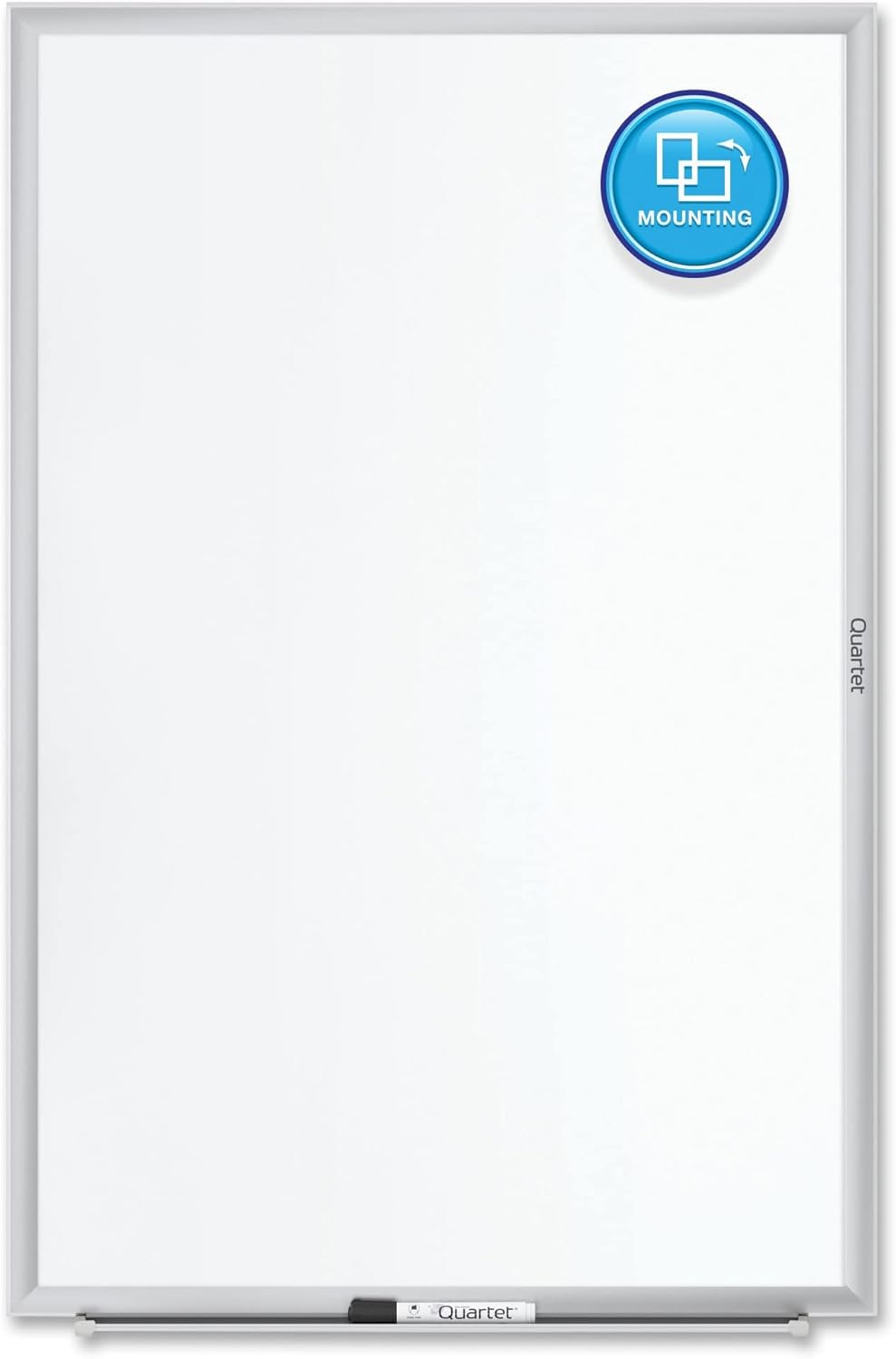 Quartet Whiteboard, Dry Erase Board, Magnetic, 6' x 4', Nano-Clean Surface Resists Ink Stains, Accessory Tray and 1 Dry Erase Marker, Silver Aluminum Frame (SM537)