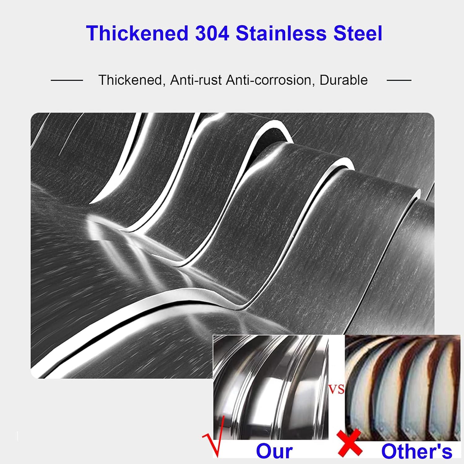 Roof Wind Turbines Cap Vent Round Internally Braced Wind Turbines, 304 Stainless Steel Roof Ventilator Air Outlet, 4 10 12 Inch, Easy to Install Unpowered Rotation Rainproof Ventilator