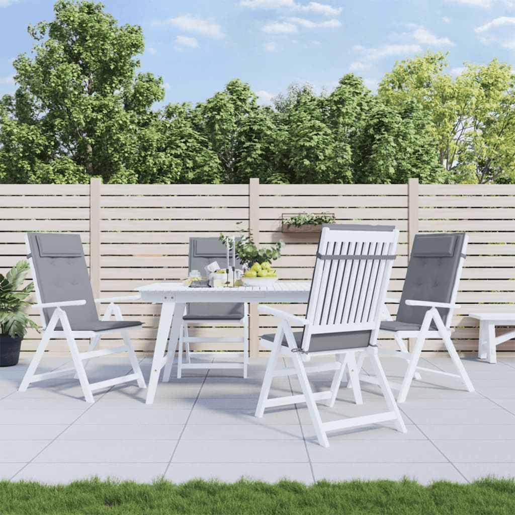 Highback Chair Cushions 6 pcs Gray Oxford Fabric Garden Furniture Accessory