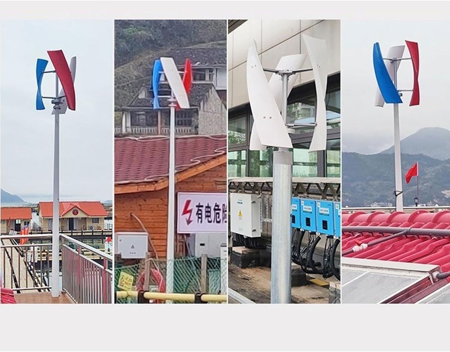 600W Wind Turbine Generator,12V/24V 3 Blade Portable Vertical Wind Power Turbine Gen,with Controller+Flange+Tool Wind Turbines Wind Turbine Generator Kit (12, Volts (DC))