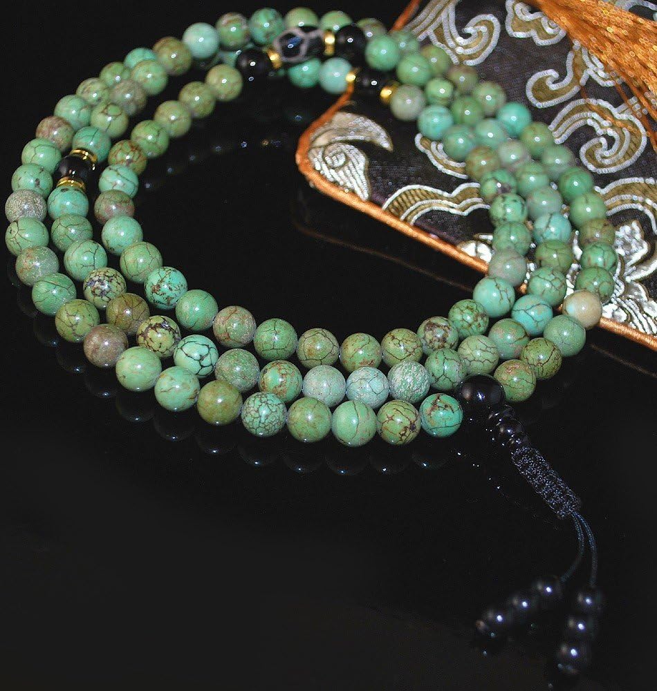 Blue Green Turquoise Magnesite Mala