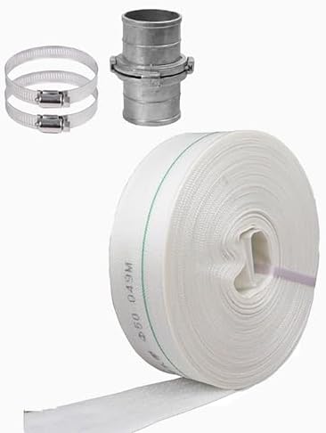 PVC Lay-Flat Hose for Pool Backwash, Fire & Water Transfer - Perfect for Swimming Pool Maintenance, Pond Drainage, Garden Irrigation, Heavy-Duty & Flexible Design