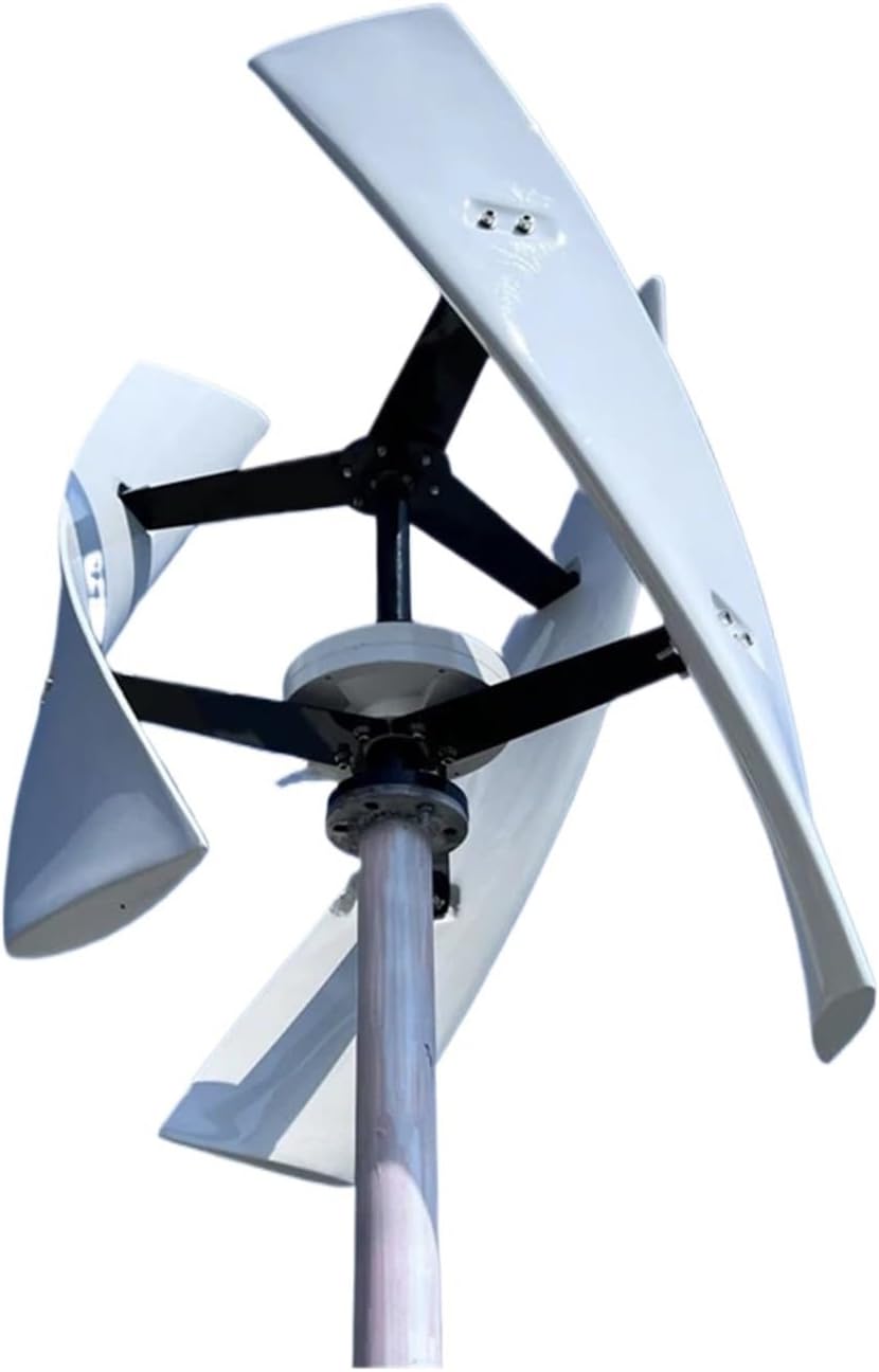 Vertical Axis Wind Turbine 25KW 20KW Vertical Generator 12V 24V 48V with MPPT Charge Controller for Home Use Hybrid Charge Low Starting Speed for Home(Wind Turbine only,12V_25KW)