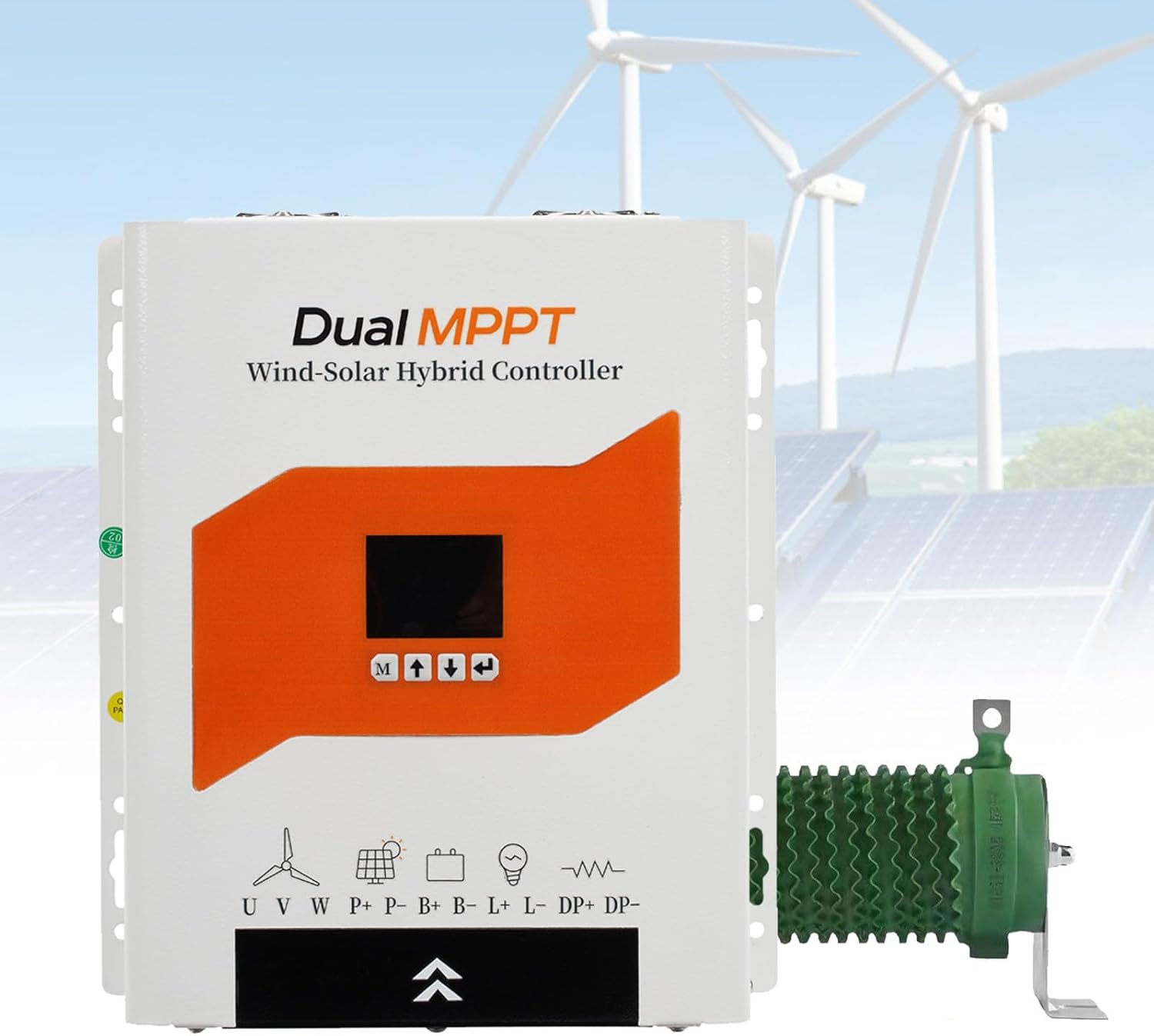 5000W 12V/24V/48V Wind Solar Charge Controller MPPT, with External Dump Load, Dual MPPT, for Vehicle and Home Use 12V/24V