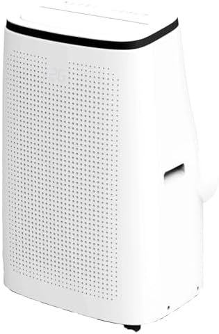 FSEN Portable Air Conditioner, White, Modern Design with Perforated Front Panel, Compact Mobile Cooling Unit for Indoor Use