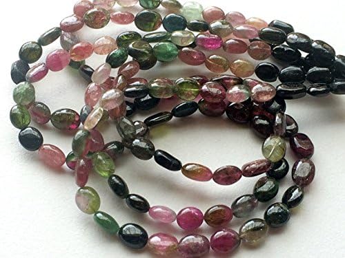 1 Strand Natural Multi Tourmaline Oval Beads, Multi Tourmaline Gemstone, Multi Tourmaline Necklace, 10x8mm to 9x7mm, 7 Inch