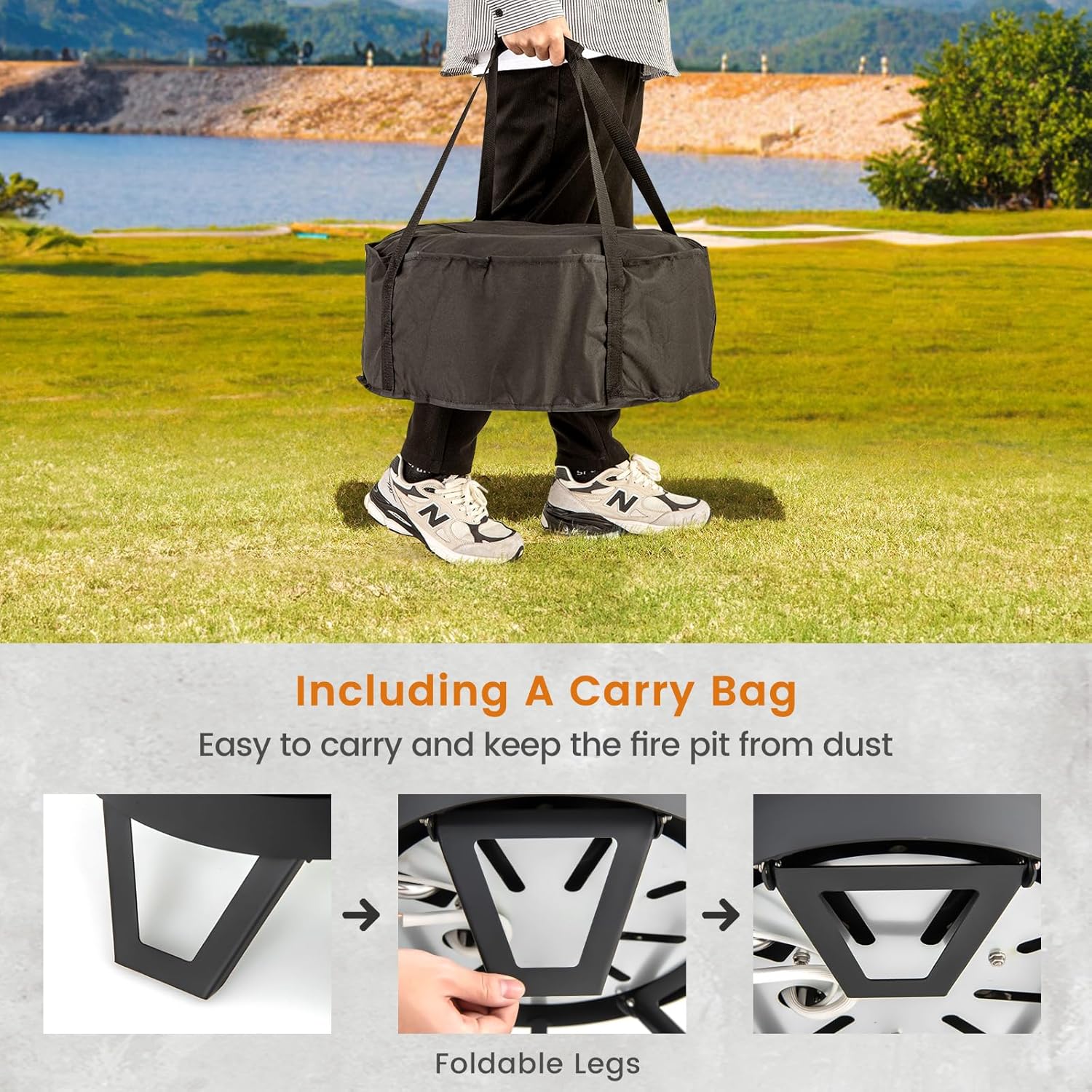 Giantex Portable Propane Fire Pit, 17