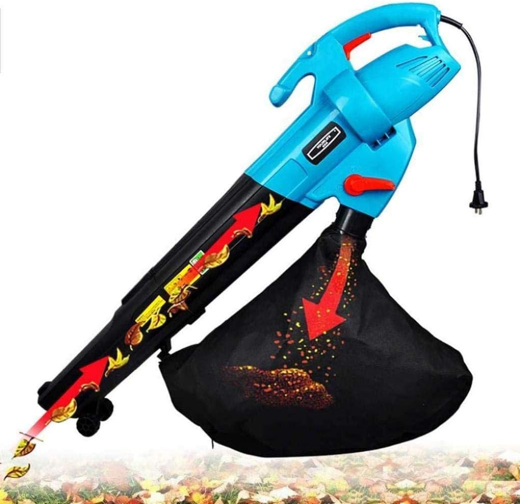 Home Office Leaf Blower Sweeper 45L Collection Bhandheld Electric Leaf Blower Corded Leaf Vacuum for Patio Yard