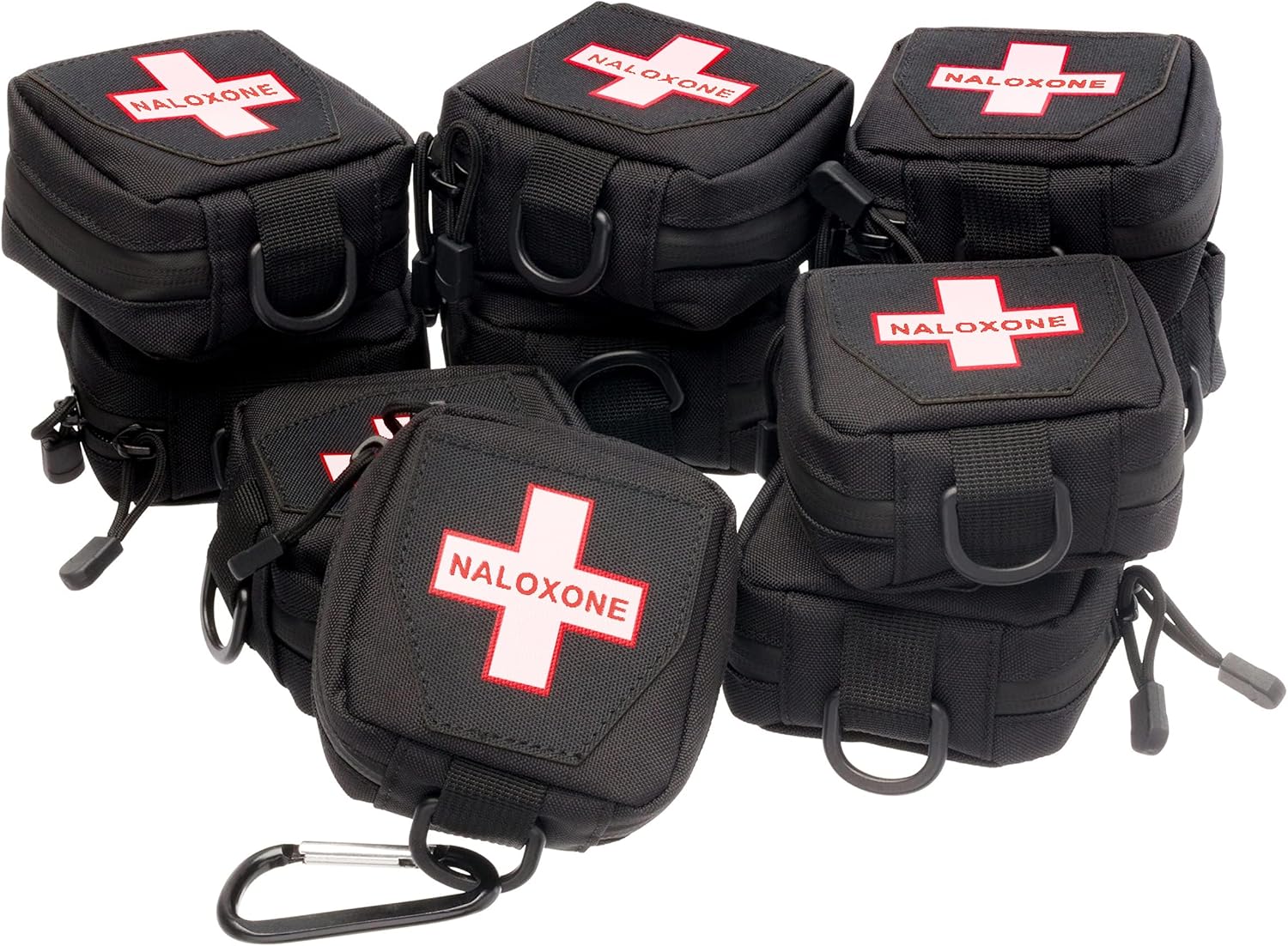100 Pack Naloxone Belt Pouch for Overdose Kits with MOLLE Straps | Attaches to Duty Vests, Backpacks & Belts | Compact Design Holds Two Naloxone Nasal Spray Doses & Accessories | Naloxone Not Included