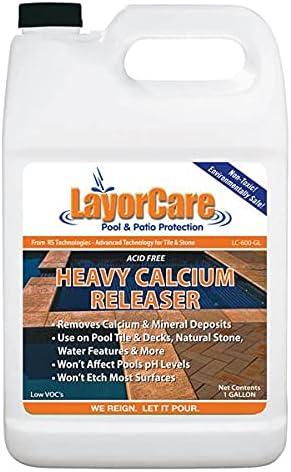 LayorCare Swimming Pool Stain Remover - Heavy Calcium Remover for Tile & Stone - 1 Gallon Liquid