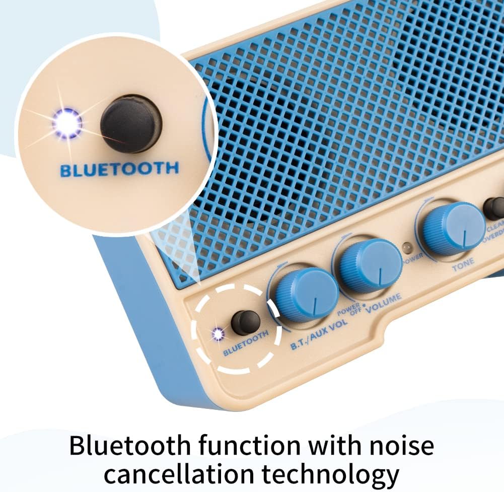 JOYO 5.8GHz Wireless Guitar System (JW-02S) Bundles with JOYO Combo Guitar Amplifier (JA-02 II Blue)