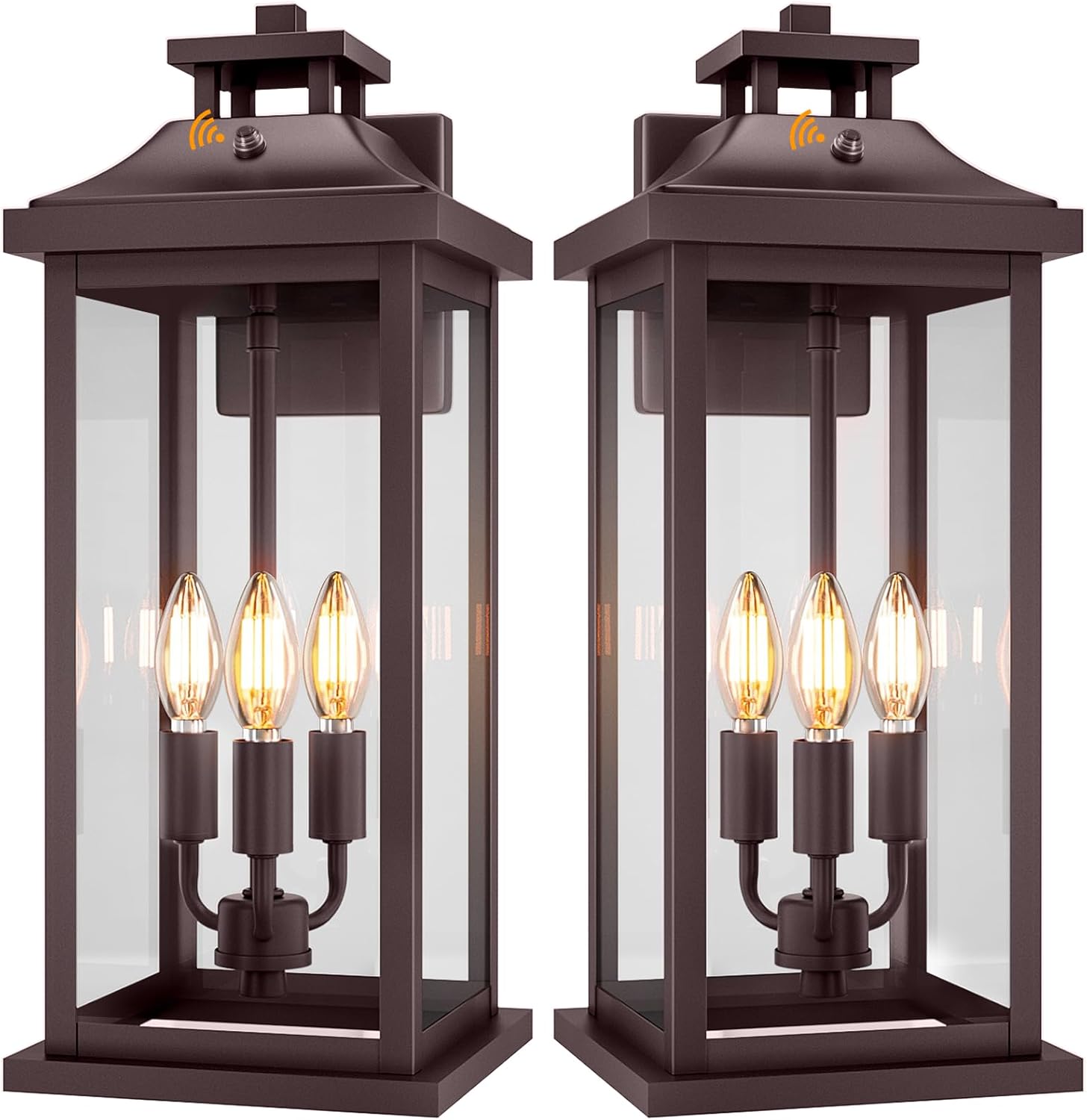 Oil Rubbed Bronze Dusk to Dawn Outside Lights 3-Light, 20