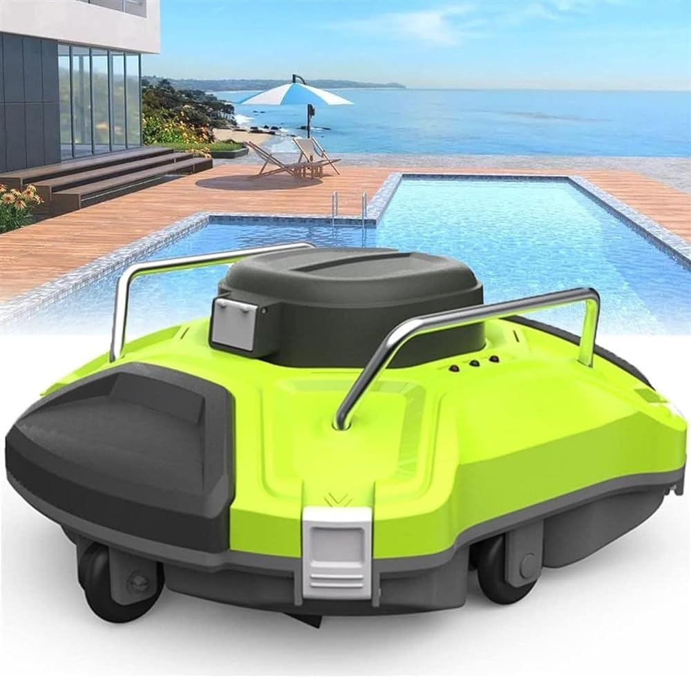 Cordless Automatic Pool Cleaner, Swimming Pool Cleaner Robot, Automatic Planning Route Depth, 90 Mins Runtime, Ideal for Pool Surface Up to 640 Sq.Ft