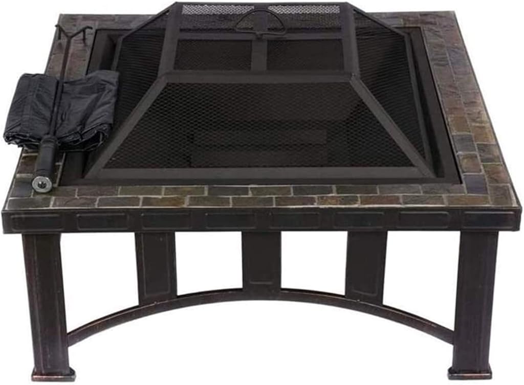 Outdoor Fire Pit Outdoor Heavy Steel Fire Pit Wood Burning Fireplace Patio Backyard Heater Steel Firepit Bowl Garden Heating Grill