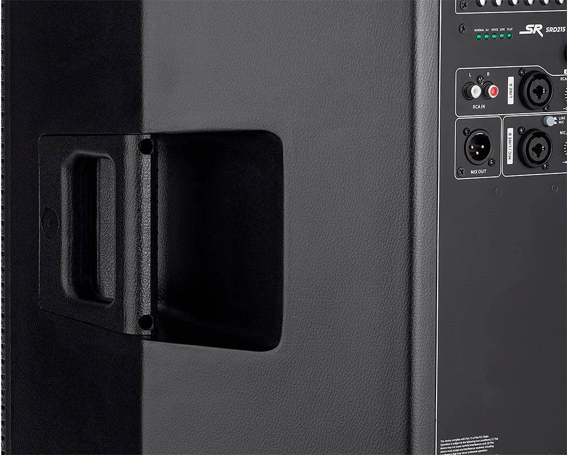 Monoprice Stage Right Series, 15-Inch Powered Speaker, 1400W, SRD215, Class D Amp, DSP, Bluetooth Streaming