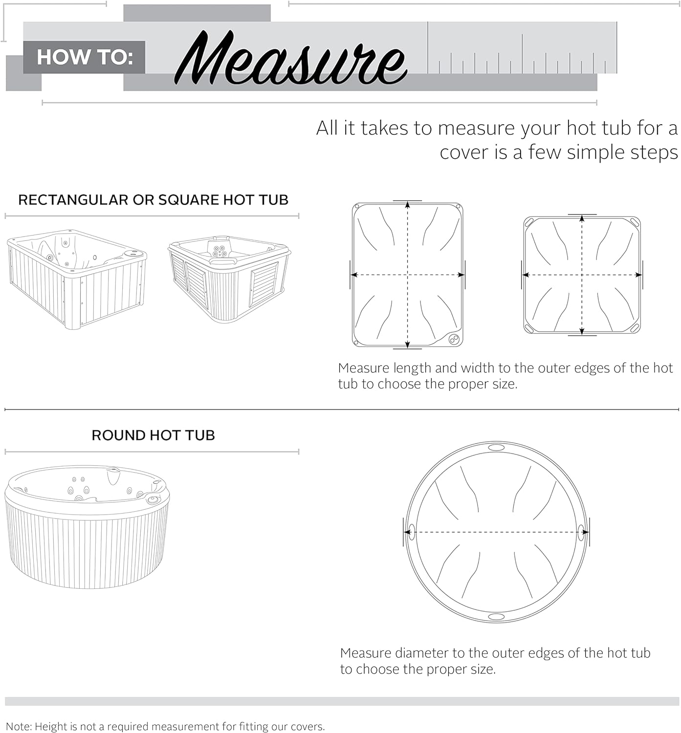 Classic Accessories Ravenna Water-Resistant 94 inch Square Hot Tub Cover, Large, Patio Furniture Covers