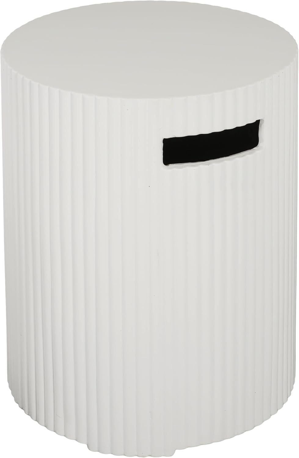 Christopher Knight Home Hearth Lightweight Concrete Tank Table, Outdoor Fire Pit and Tank Holder Set, 40000BTU Round Fire Pit, Concrete Propane Cover and Firepit, No Assembly Needed, White