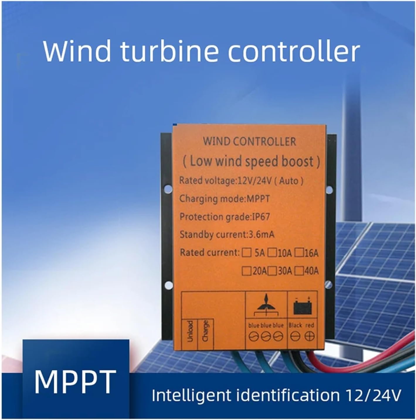 200W Wind Turbine Generator Kit, Vertical Axis Wind Turbine DC 12/24V Wind Power Turbines Generator 5 Blades Wind Turbine Generator Low Starting Speed for Home