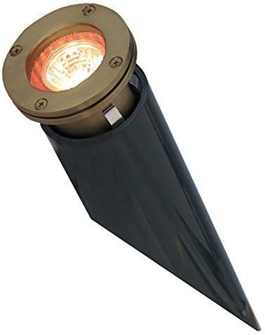 Liberty LBE-201-AB 12V Cast Brass Well/in-ground Light with PVC Sleeve - LED Compatible Landscape Light