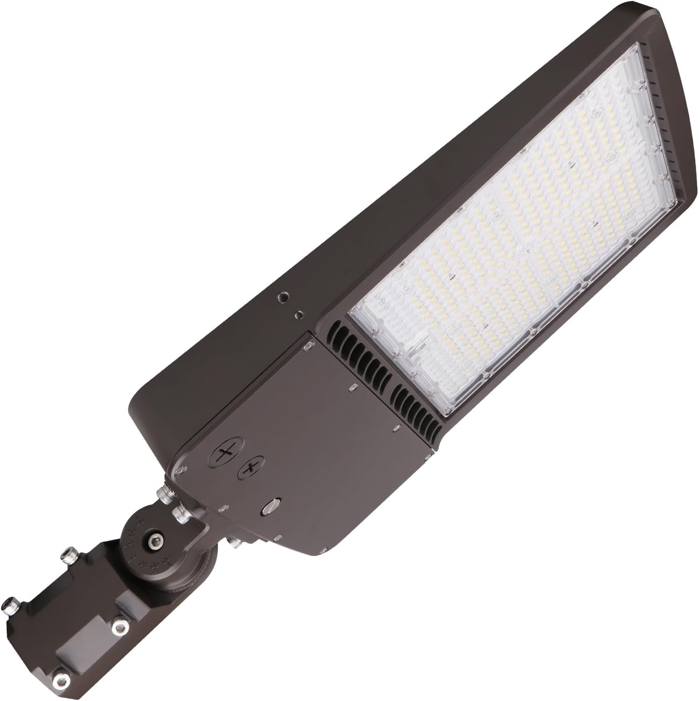 OSTEK 300W LED Parking Lot Lights, Outdoor Commercial Area Lighting Fixture 42000LM - Waterproof IP65 5700K LED Shoebox Light with Slip Fitter Mount 100-277V