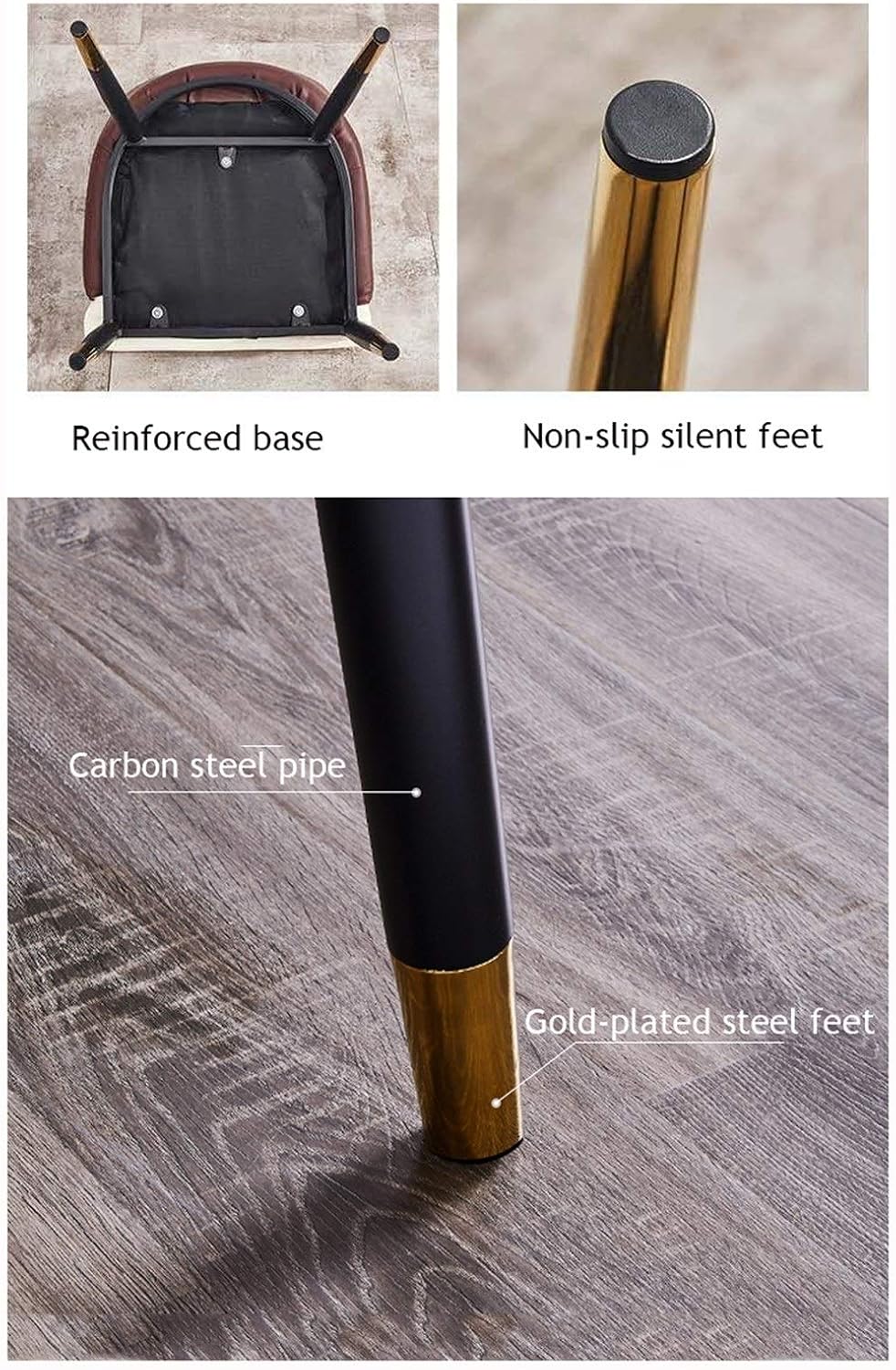 Modern Kitchen Dining Room Chairs Modern Simplicity Matte Suede Leather Backrest Dining Chair for Office Lounge Kitchen Bedroom (Color : Red)