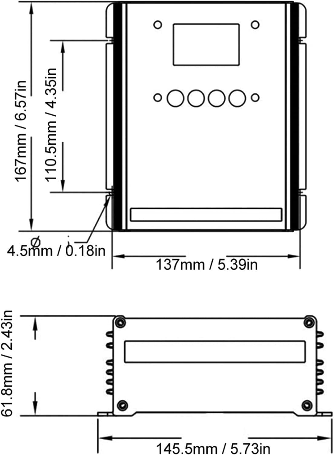 12V 24V 48V 5500W Hybrid Wind Solar Charge Controller, MPPT Wind Generator Solar System for All Wind Turbines Three Phase,12V