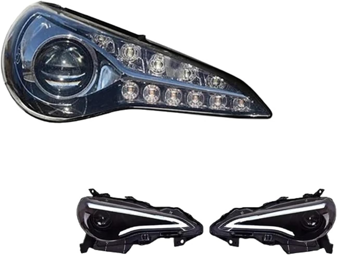Car Compatible For Toyota GT86/BRZ Headlight 2012-2020 Upgrade Modified To DRL Dynamic Turn Signal LED Headlight Auto Accessories(GT86)