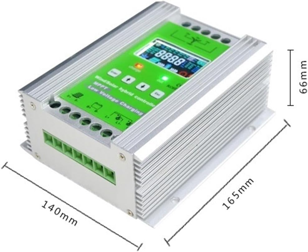 Wind Generator, 12V 24V 48V 3000W 5KW Hybrid Wind Solar Charge Controller Generator System for Lithium Lead Acid Battery,for Home, Farm, RVs, Boats(12V/24V/48V Wind 1500W+Solar 1200W)