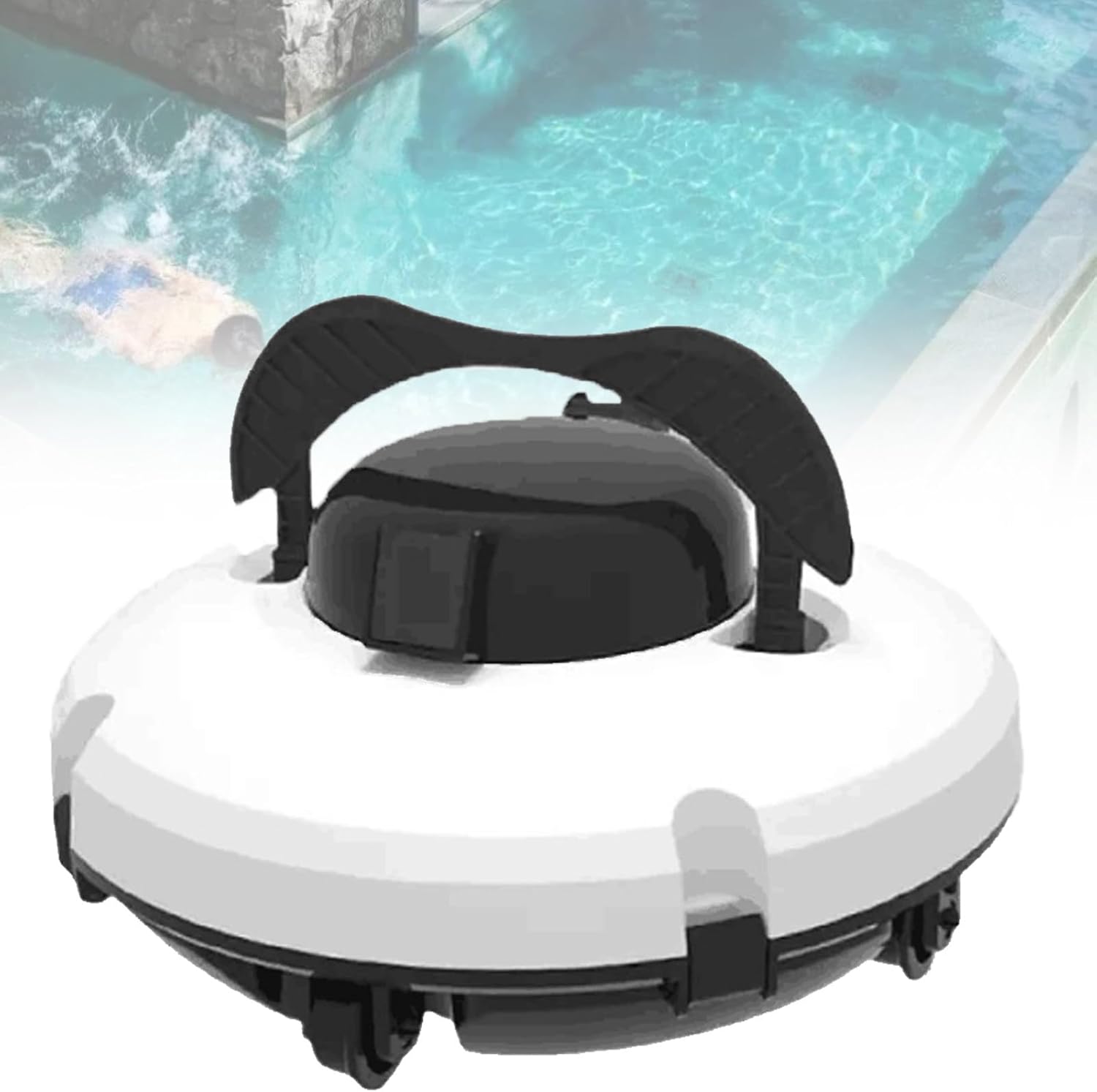 Swimming Pool Hoover, Robotic Pool Cleaner, 120 Mins Runtime, Automatic Robot Pool Vacuum for In Ground Flat Pools up to 1000 Sq.Ft