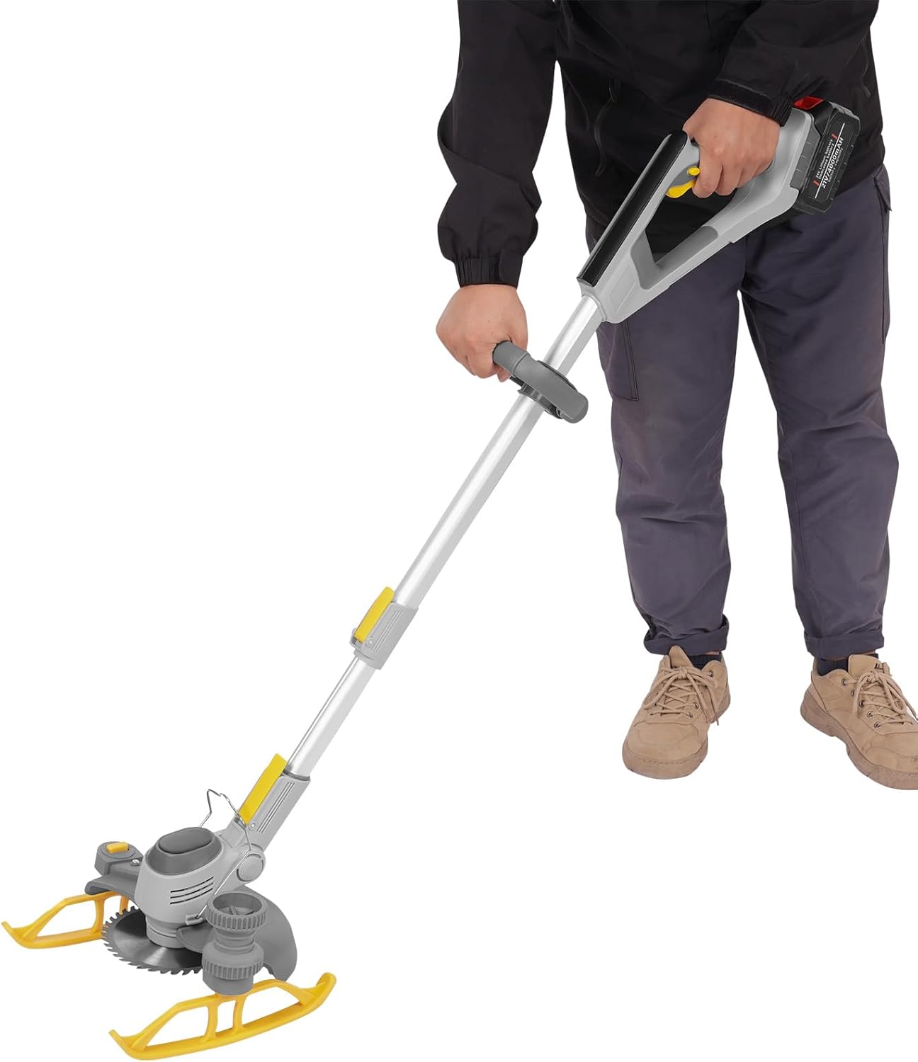 Cordless for Lawn: Grass Mower with Roller - for Hedge Clearance Yard Cutting Tree - String Trimmers for Garden Cutter Handyman Landscaper