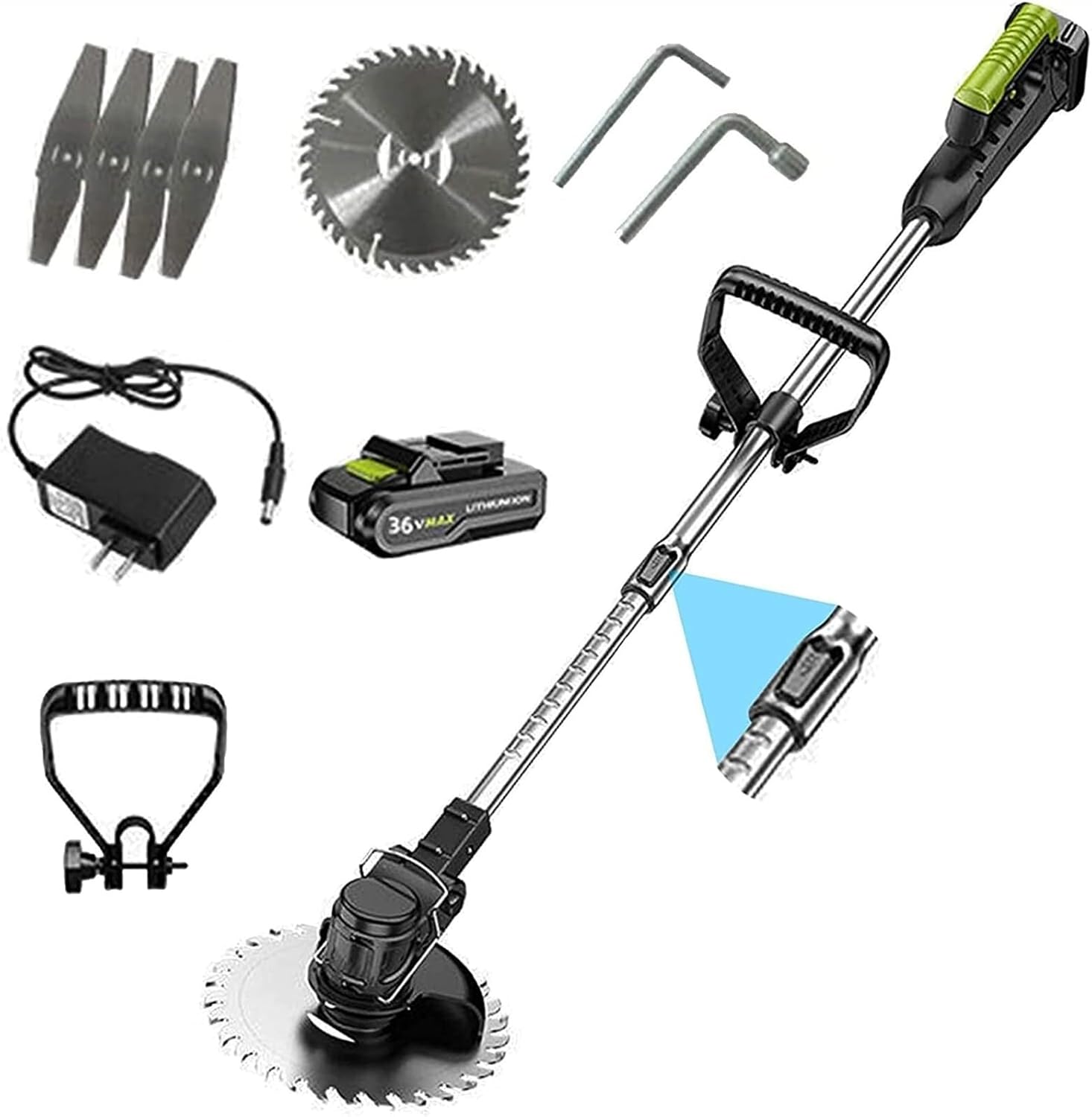 Push Along Lawn Mower Manual Mower Lawn Mower Electric Lawn Mower 58TV Lithium Ion Cordless Weed and Brush Cutter Kit Trimmer