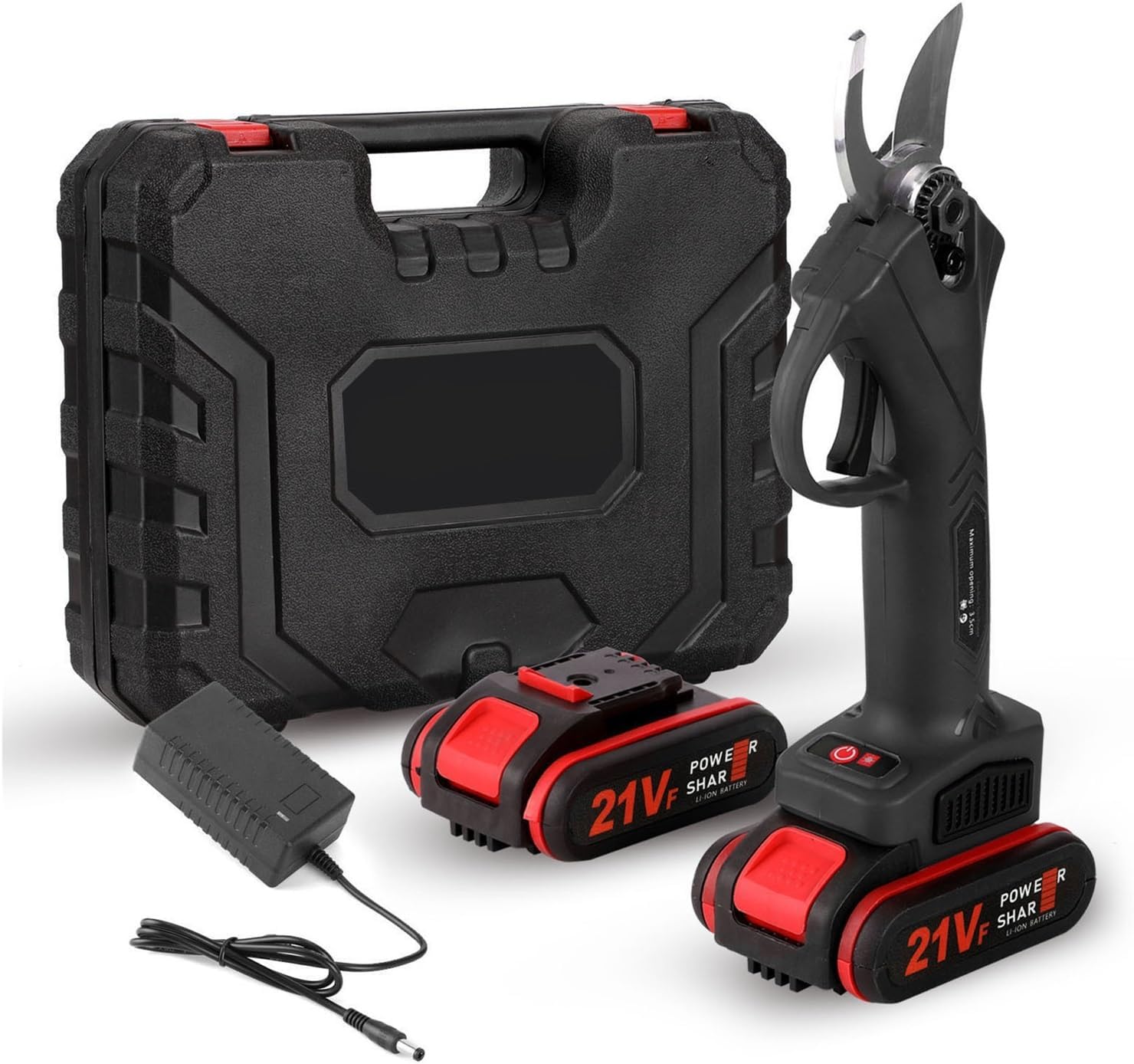 21V Cordless Electric Pruner Pruning Shear Efficient Fruit Tree Bonsai Pruning Branches Cutter Landscaping Garden Tool(Blue)